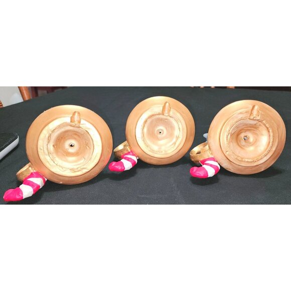 3 Vintage Mouse Stocking Holders Candy Cane Holly Christmas Decor - Picture 8 of 10